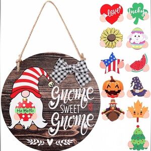 Gnome Sweet Gnome Welcome Sign